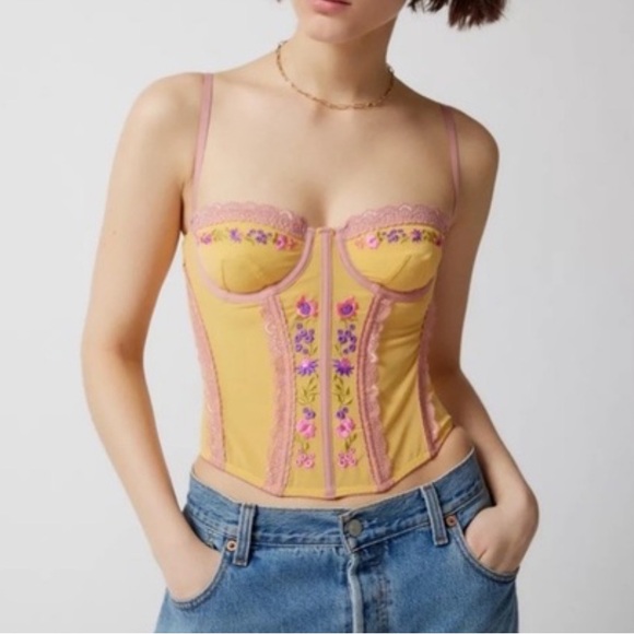 Out from under, Urban Outfitters Women's Yellow Corset - Picture 1 of 7